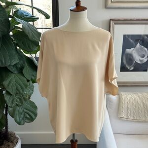 The Row Tan Viscose Tunic Top M